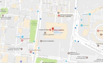 Cambian nombre de Cámara de Diputados en Google Maps