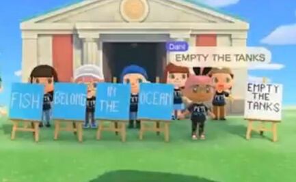 "Los peces son amigos". La protesta de PETA en Animal Crossing
