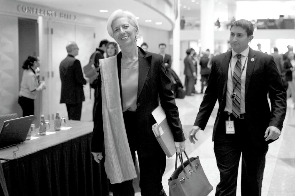 Christine Lagarde, directora gerente del FMI, al llegar a las oficinas del fondo para las Reuniones de Primavera que se organizan con el Banco Mundial. (Foto: Reuters)