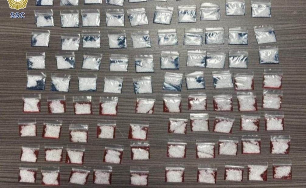 Les aseguraron varias dosis de droga.
Foto: Especial.