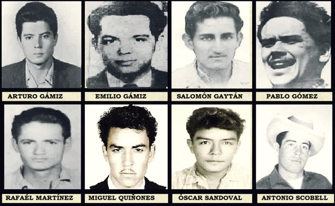 Integrantes del Grupo Popular Guerrillero, caídos durante el asalto al cuartel de Madera. El entonces gobernador de Chihuahua, Práxedes Giner Durán, ordenó sepultarlos en una fosa común y dijo “¿Querían tierra? ¡Denles hasta que se harten!”. Foto: ESPECIAL.