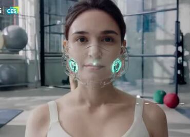 Purificador de aire portátil en un cubrebocas