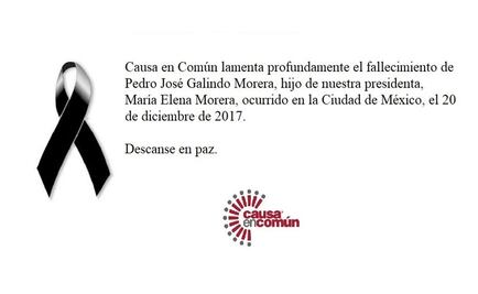​Fallece hijo de activista María Elena Morera