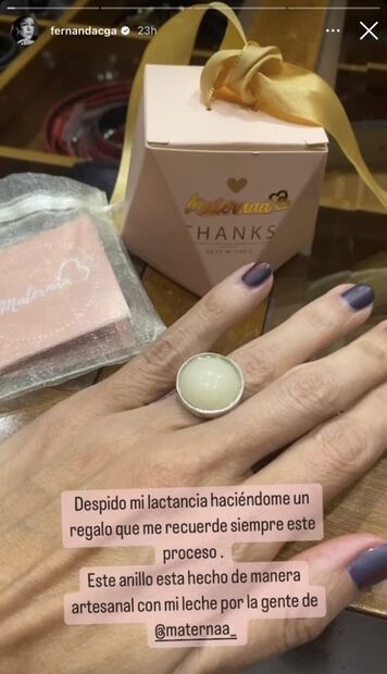 Fernanda Castillo se despide de la lactancia, pero lleva este objeto como recuerdo