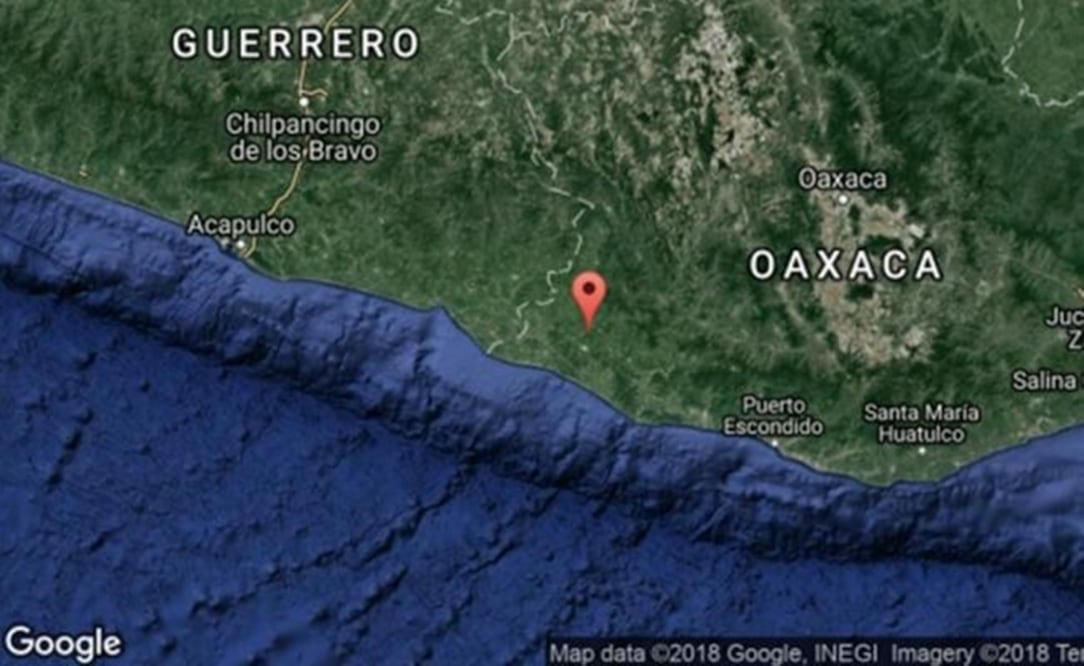 Guerrero-Oaxaca border/Map taken from Mexico's National Seismological Service
