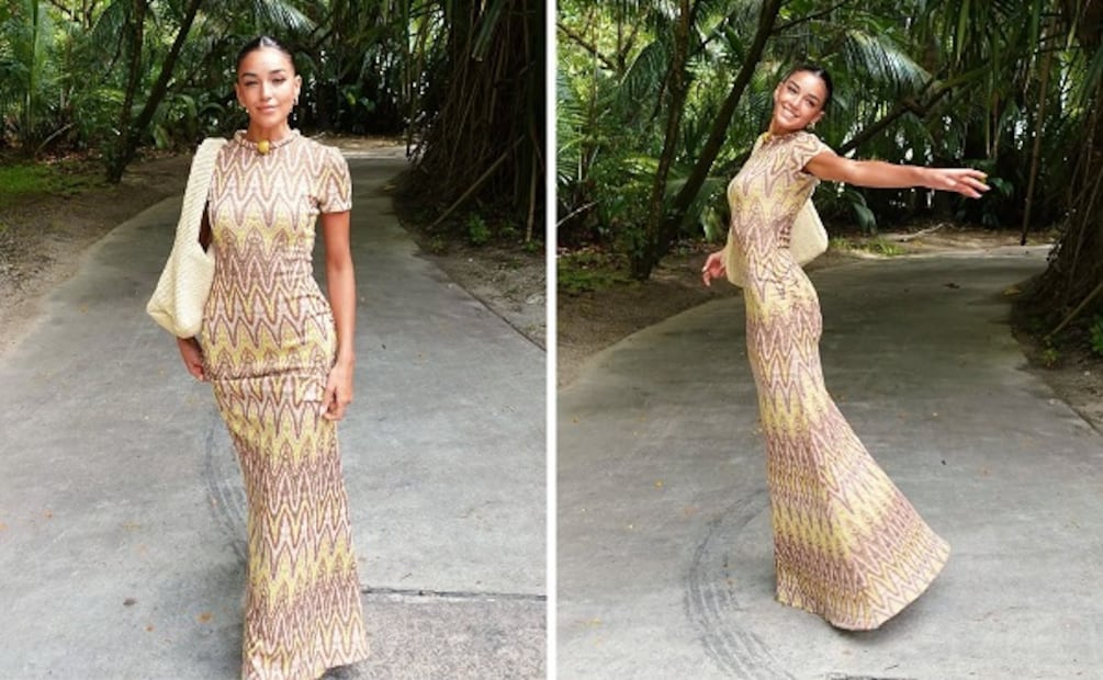 Los vestidos largos pueden lucir elegantes en la playa. Foto: Especial. Instagram @alecapetilloga