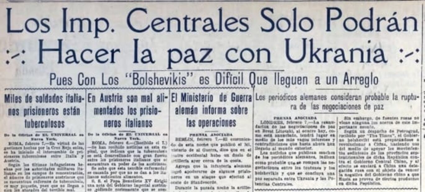 La guerra entre Ucrania y Rusia de 1917 duró 4 años