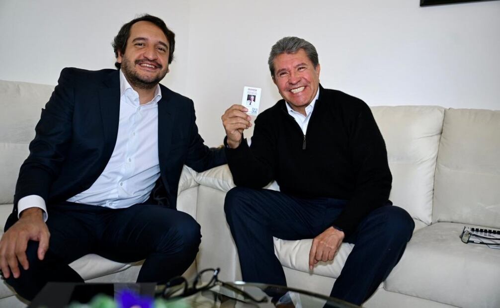 Andrés Manuel López Beltrán y Ricardo Monreal. Foto: X @PartidoMorenaMx