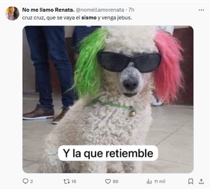 Usuarios reaccionaron al sismo de 5.2 en Oaxaca en redes sociales con memes y graciosas reacciones. Foto: Captura de pantalla