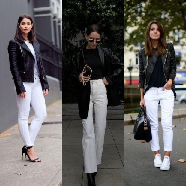 Así se van a llevar los jeans blancos en primavera