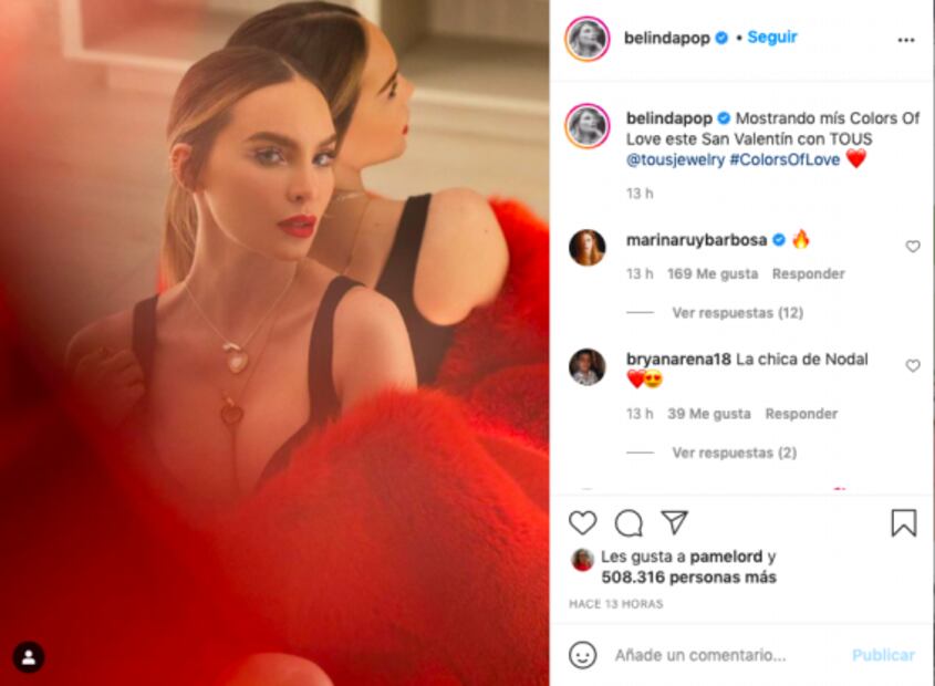 Belinda tiene el look ideal para enamorar a Nodal en San Valentín