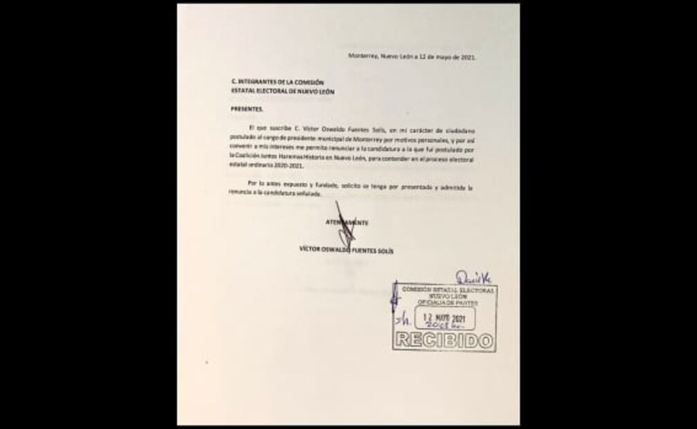 Morena se queda sin candidato en Monterrey; Víctor Fuentes renuncia