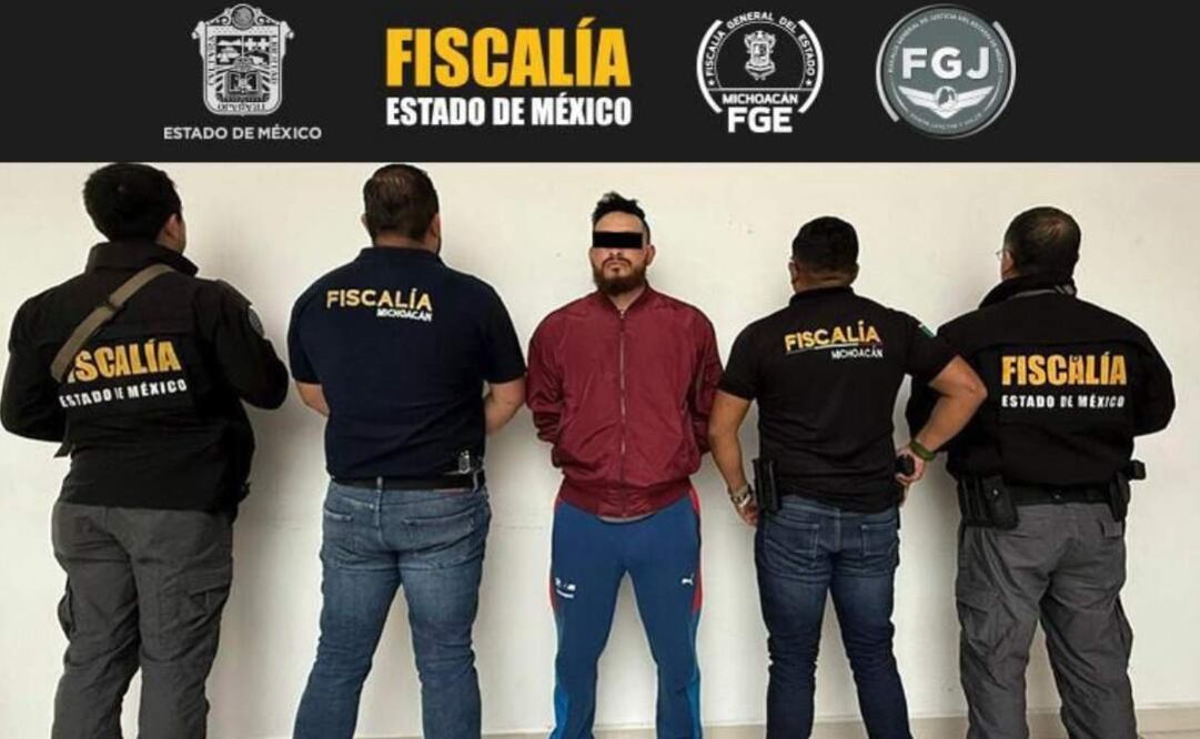 Autoridades de la Fiscalía General de Justicia del Estado de México detienen a Adrián Mauricio "N", ex director de Seguridad Pública de Nicolás Romero, en Michoacán. Foto: Especial