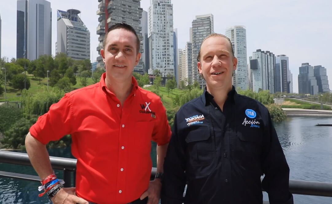 Adrián Rubalcava, candidato de la alianza PRI, PAN PRD para la alcaldía Cuajimalpa y Santiago Taboada, candidato del PAN a la alcaldía Benito Juárez. Foto: Especial