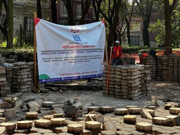 Inicia rehabilitación de Plaza Río de Janeiro, en colonia Roma; el espacio "llevaba años pidiendo atención", asegura Rojo de la Vega