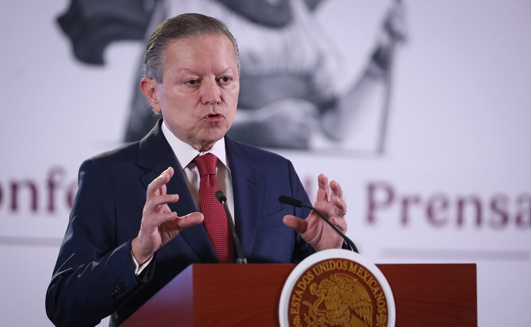 Arturo Zaldívar durante la mañanera de este 20 de noviembre de 2024. Foto: : DIEGO SIMÓN SÁNCHEZ / EL UNIVERSAL