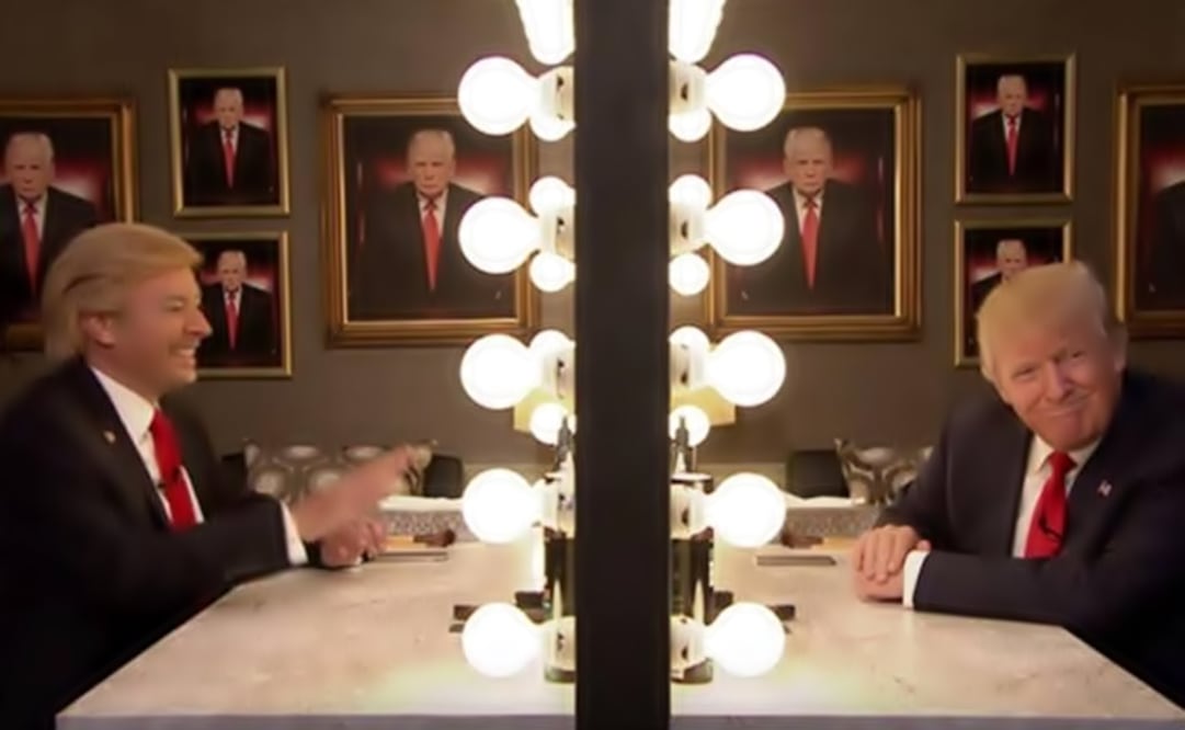 He joked and talked seriously, but said nothing about his policies or the Latino community. (Photo: Screen capture).