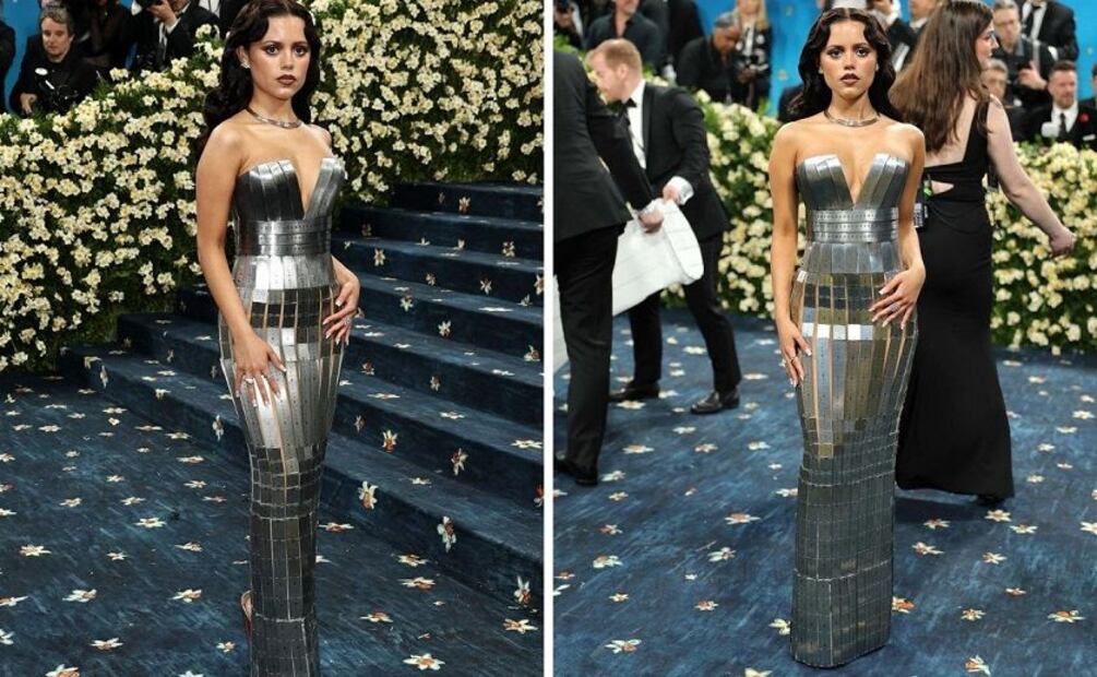 El vestido de Jenna Ortega para la Met Gala de 2025 es de Balmain. Foto: AFP