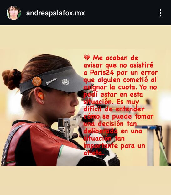 Andrea Palafox no competirá en los Juegos Olímpicos de París 2024. FOTO: INSTAGRAM