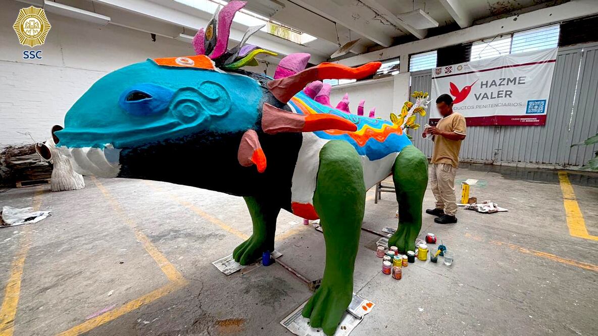 Internos del Reclusorio Varonil Sur participarán en el Desfile de Alebrijes Monumentales con "Teotlayoli". (Foto: especial)