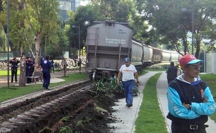 Se descarrila vagón de tren en Polanco