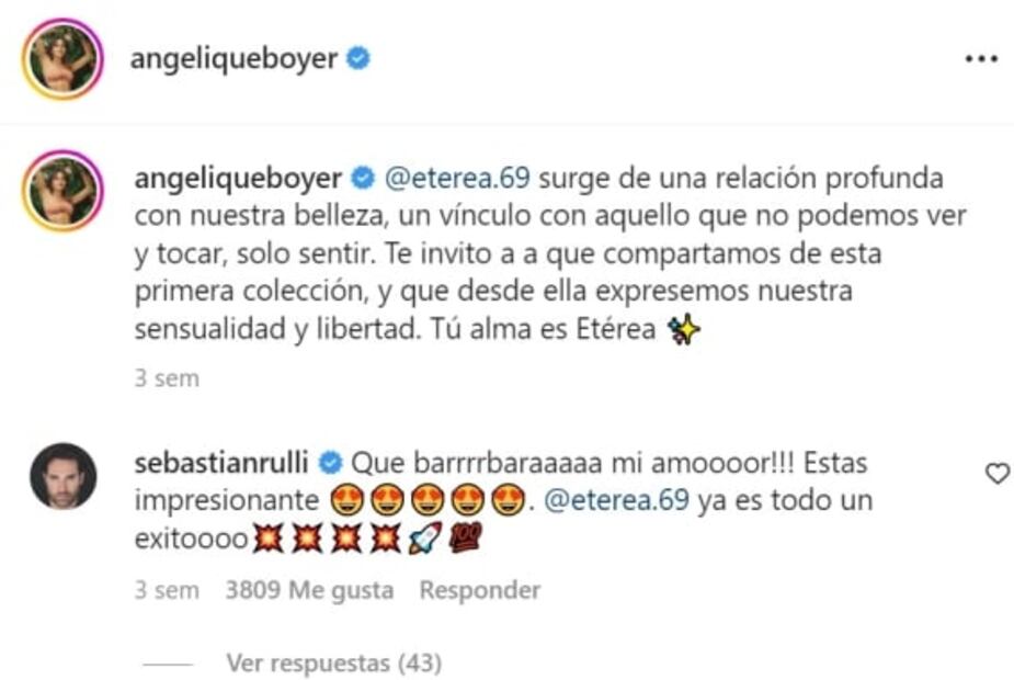 Angelique Boyer modela su nueva colección de bikinis y Sebastián Rulli reacciona