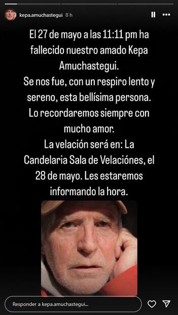 Familia de Kepa Amuchastegui confirma el fallecimiento del actor a través de su cuenta de Instagram. Uno de sus personajes más memorables fue el de Roberto Mendoza en "Yo soy Betty, la fea".