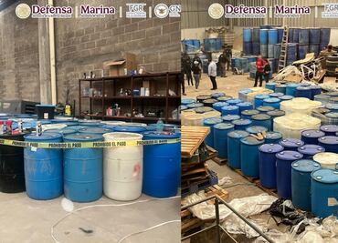 Aseguran más de dos mil costales con precursores químicos en Durango; también fueron encontrados 7 mil litros de hidrocarburo