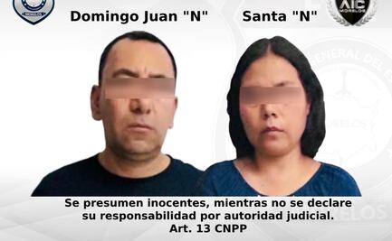 Detienen en Morelos a 2 personas por tráfico de menores; se habrán robado a una recién nacida 