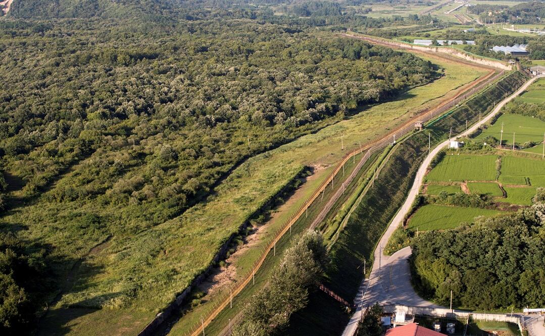 Vista general de la zona desmilitarizada (DMZ) en la frontera con Corea del Norte, en Cheorwon, provincia de Gangwon, Corea del Sur. Foto: Archivo: EFE