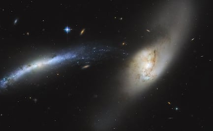 ¿Una cascada galáctica? Esta es la imagen que captó el telescopio Hubble