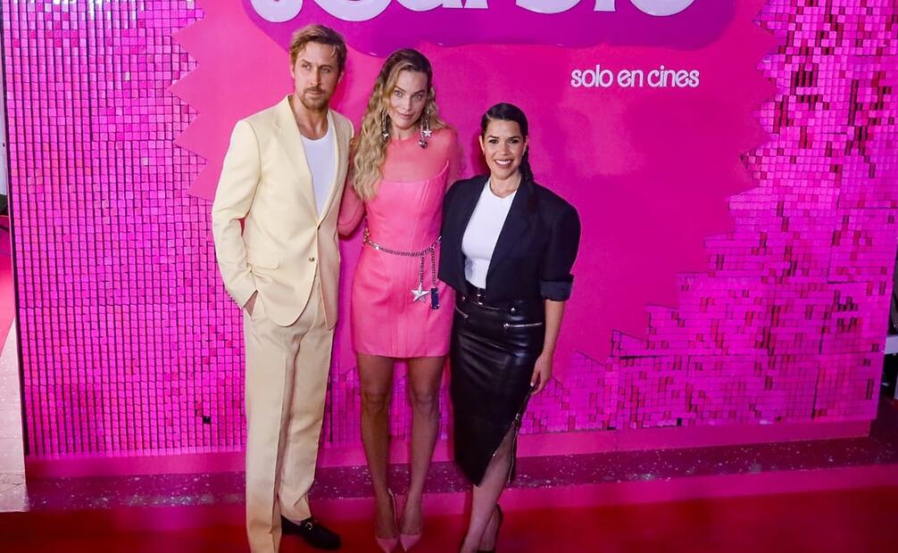 Ryan Gosling y Margot Robbie en la premiere de la cinta "Barbie". Foto: Hugo Salvador / EL UNIVERSAL