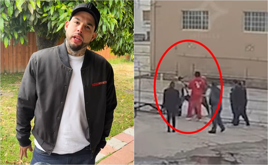 Emiliano Aguilar es captado en medio de una pelea. 
Fotos: Instagram