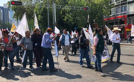 Campesinos cierran nuevamente Paseo de la Reforma