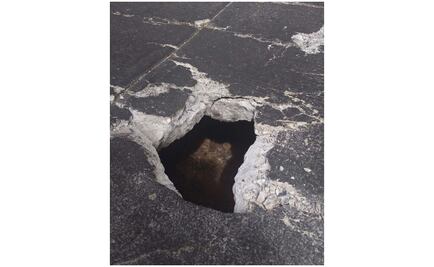 Aparece socavón de 70 cm en Tecamachalco