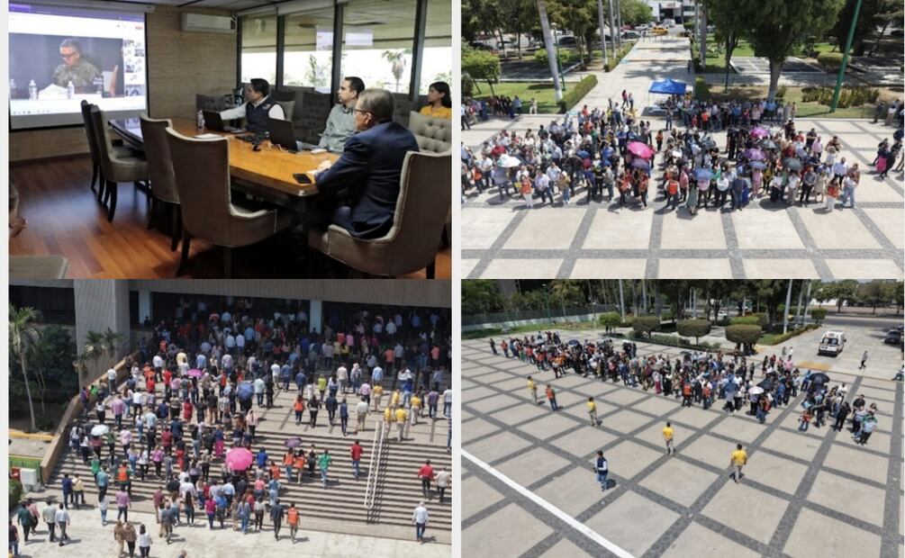 70 mil sinaloenses participaron en este ejercicio de desalojo de los edificios donde laboran (29/04/2025). Foto: Oficial