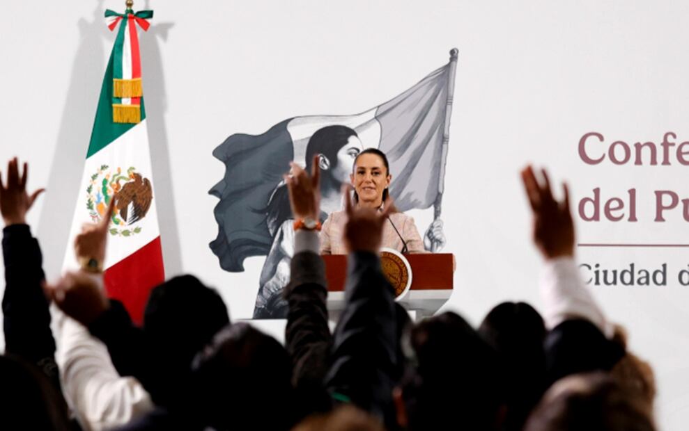 La presidenta Sheinbaum Pardo descartó que asistir al Congreso Panamericano—para discutir las amenazas que azotan a la humildad entre ellos el genocidio en Palestina—, pero aclaró que asistirán representantes del Gobierno de México. Foto: Diego Simón Sánchez/EL UNIVERSAL