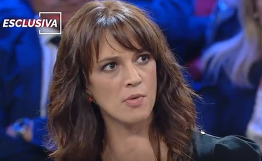 Asia Argento se presentó en la tv italiana  FOTO: TOMADA DE VIDEO