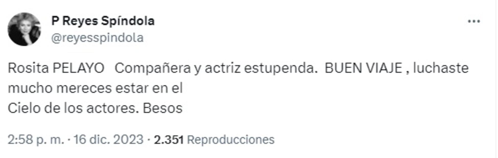 Confusión por el estado de salud de Rosita Pelayo.