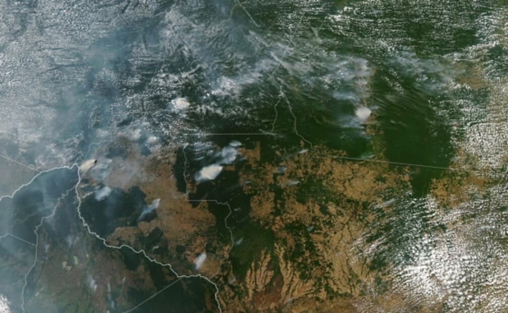 NASA capta cómo arde el amazonas desde el espacio 