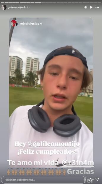 Mateo, hijo de Galilea Montijo, felicita a la conducutora desde Acapulco, donde vive con su padre Fernando Reina.