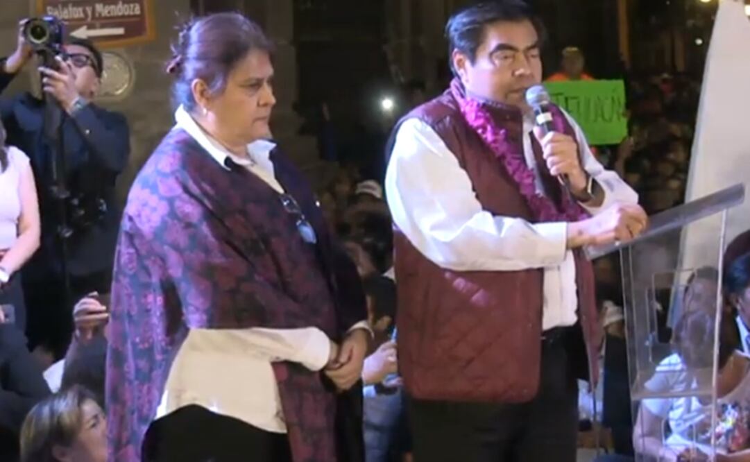 Cierre de campaña interna del precandidato de Morena, Miguel Barbosa Huerta (Tomada de Twitter @MBarbosaMX)