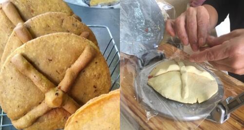 Gordita de chicharrón en forma de pan de muerto, galletas de calabaza, concha muerta y más