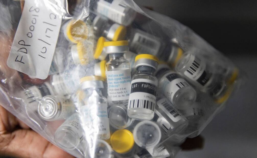 Viales de dosis únicas de la vacuna Jynneos contra la viruela símica. Foto: AP