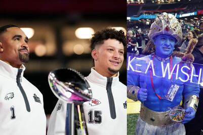 Genio cumple el deseo de jugadores de Chiefs y Eagles previo al Super Bowl LIX