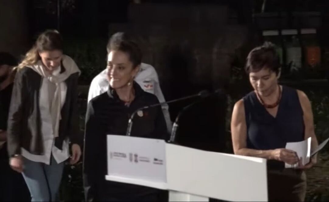 Esta noche, la jefa de Gobierno de la CDMX asistió a una rodada en el Bosque de Chapultepec. Foto: Especial 