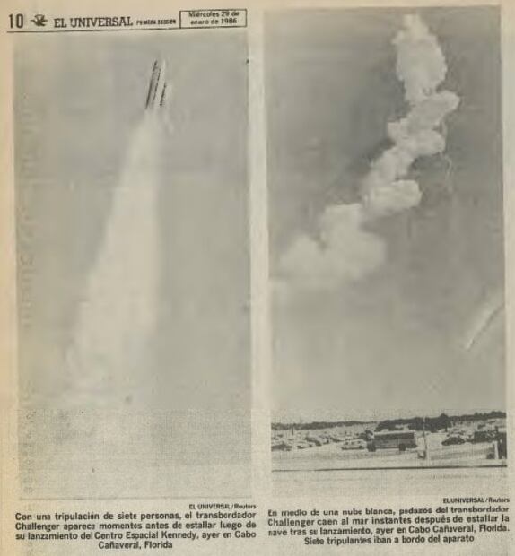 Las últimas palabras de la tripulación del Challenger antes de su explosión en 1986