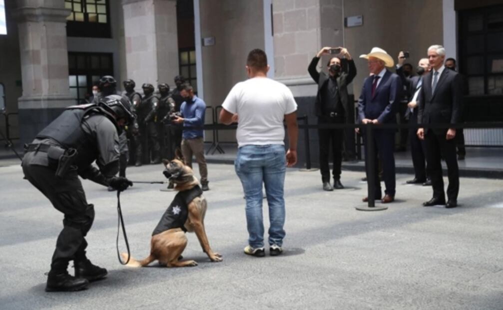 Embajada de Estados Unidos dona binomios caninos a penales del Edomex