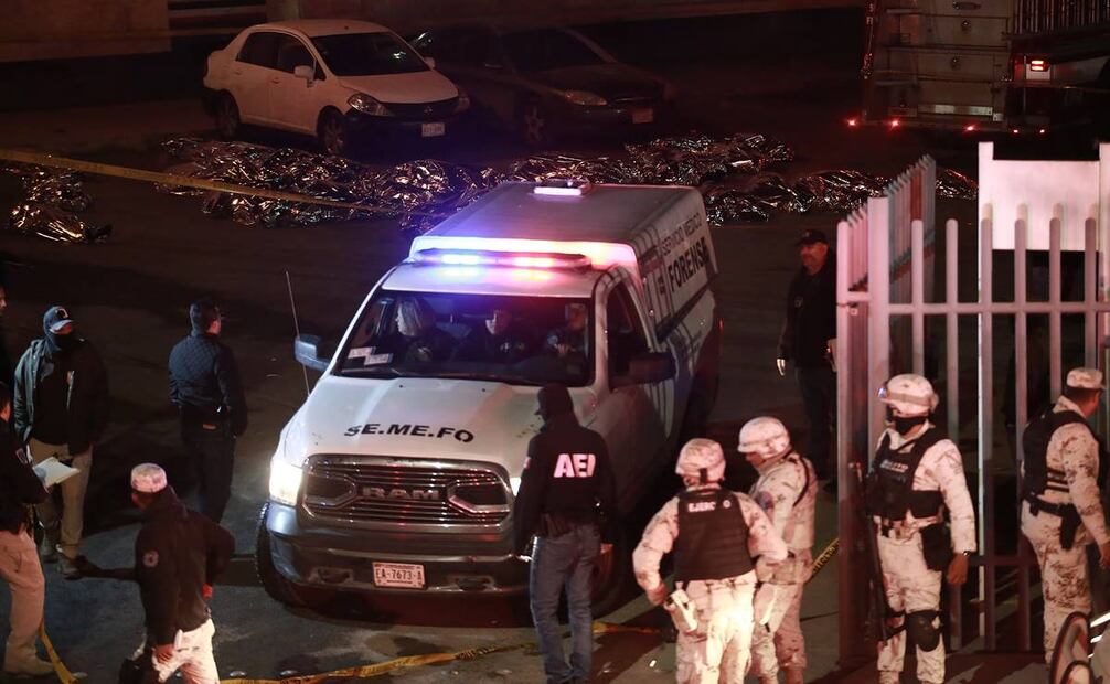 Exterior del centro el INM Ciudad Juárez donde murieron decenas de migrantes
