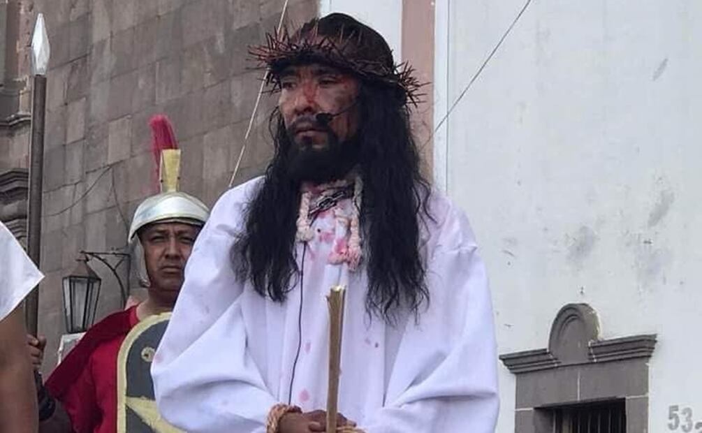Durante 14 años, Jesús Márquez Cuestas ha interpretado a Cristo en la Pasión Viviente, una representación que ha sido un desafío constante para él. Foto: Pasión San Juan de Guadalupe